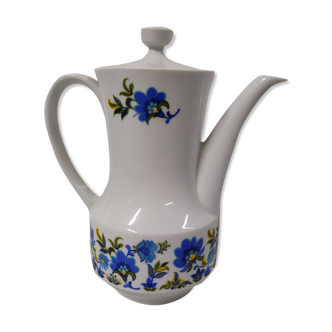 Coffee maker "blue flowers" teapot - porcelain