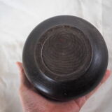 Large blackened wooden box mountain landscape folk art early / mid twentieth