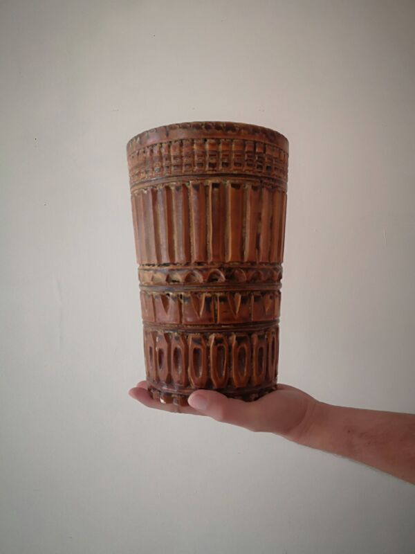 Grand vase en céramique signé marius bessone vallauris 1950