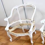 Old fully restored shepherdess armchair