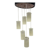 Suspension en bois et plastique écrasé style cascade du milieu du siècle, années 1970