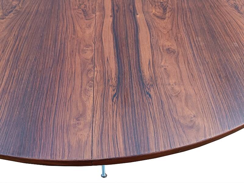 Table à manger Jorge Zalszupin ronde extensible palissandre jacaranda 1960