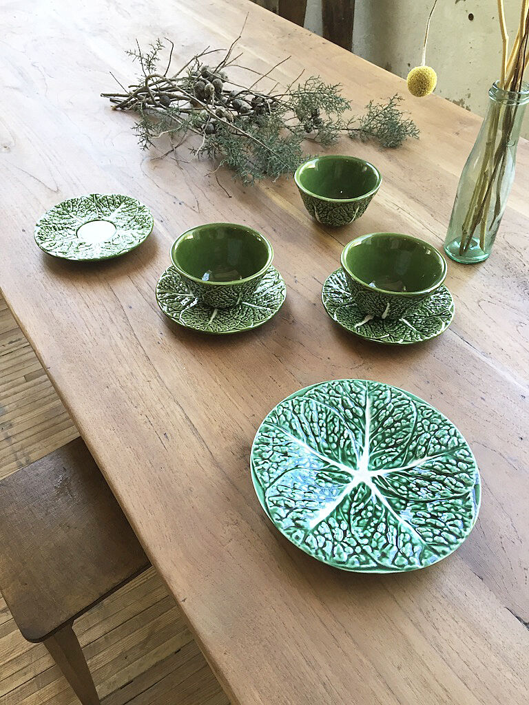 "Cabbage" Bowl and plate set
