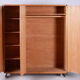 Restored oak bauhaus wardrobe, chrome-plated steel, czechia, 1930s