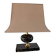Lampe marbre noir Portoro 1970’s Philippe Barbier