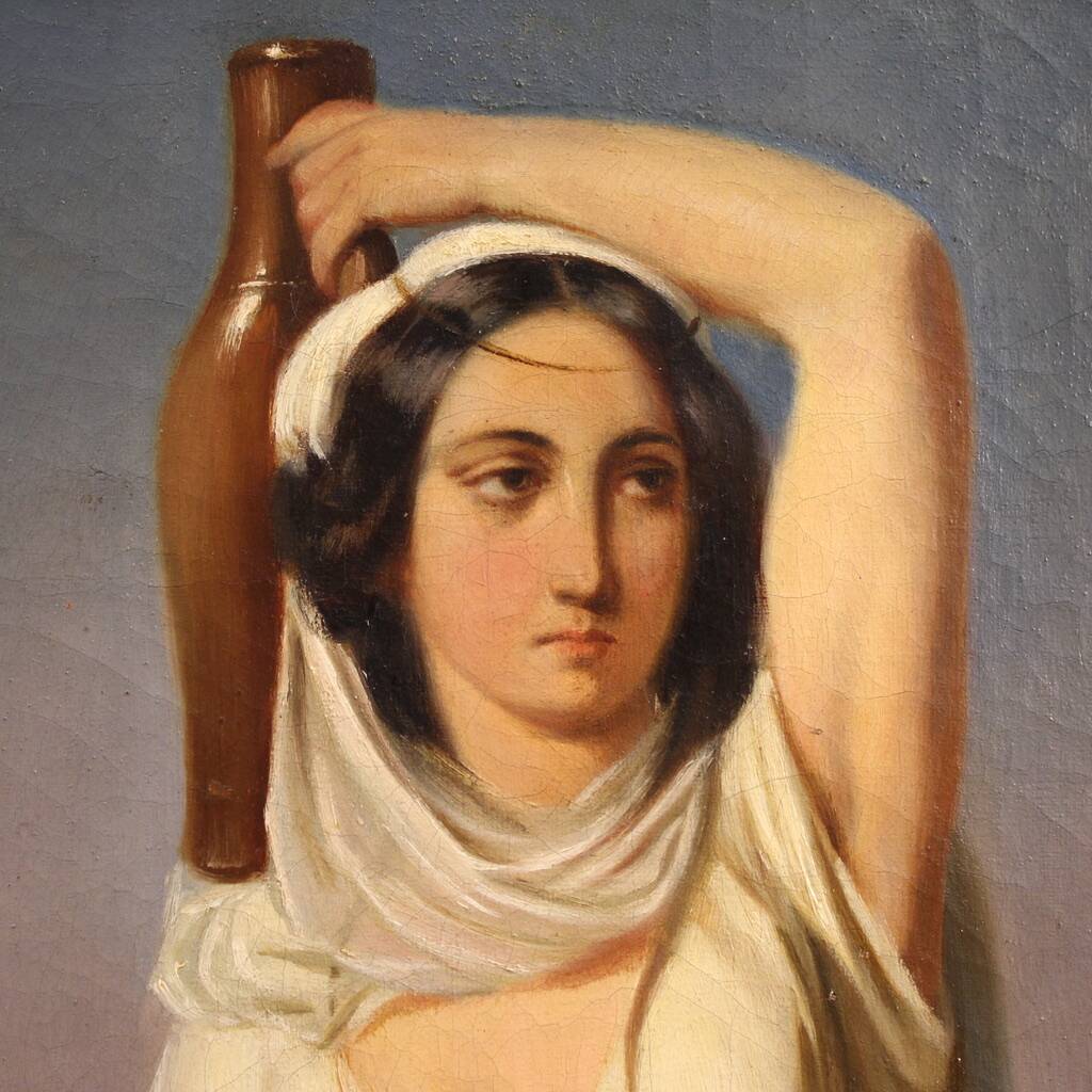 Great 19th century French painting, Hagar and Ishmael