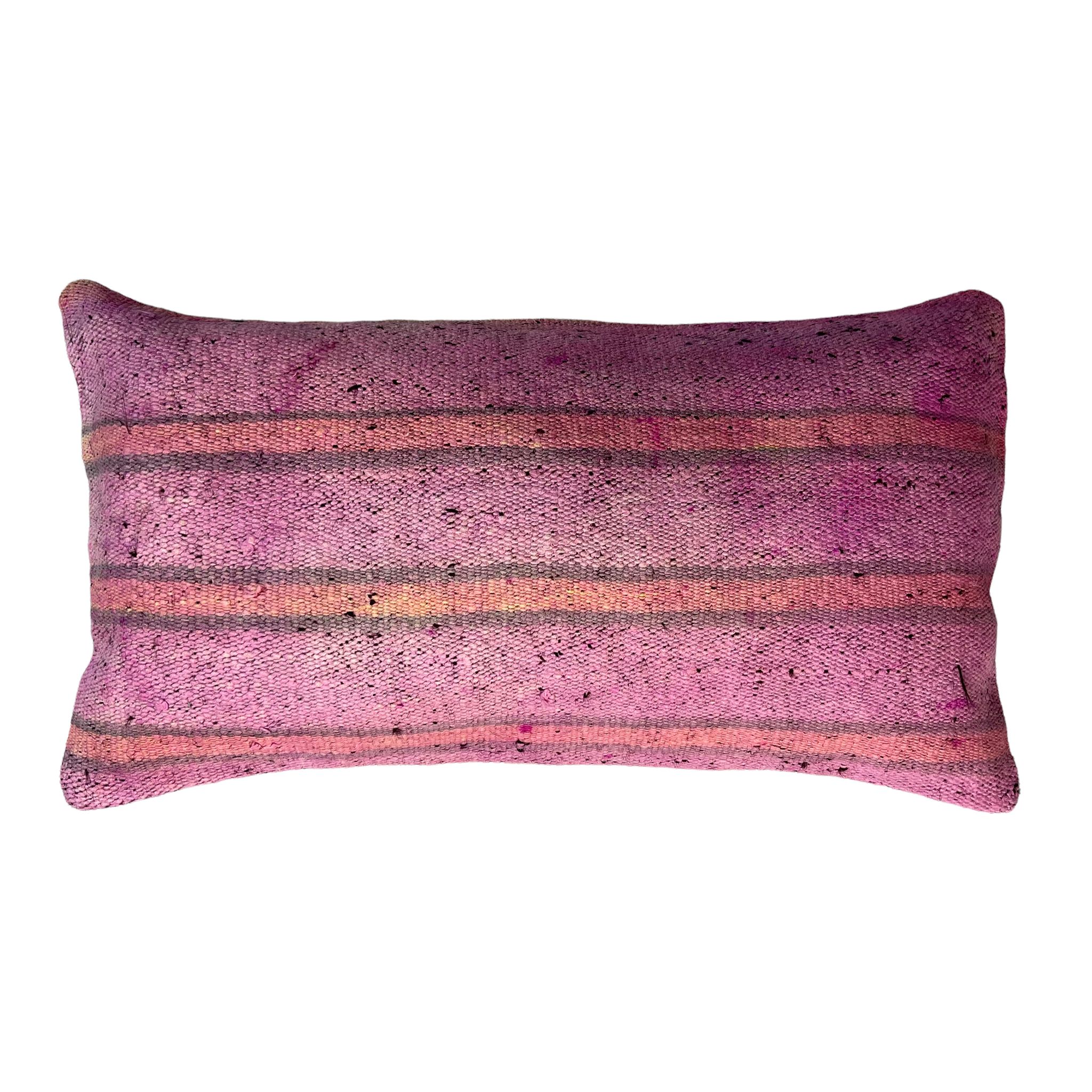 Vintage turkish kilim cushion cover , 30 x 60 cm