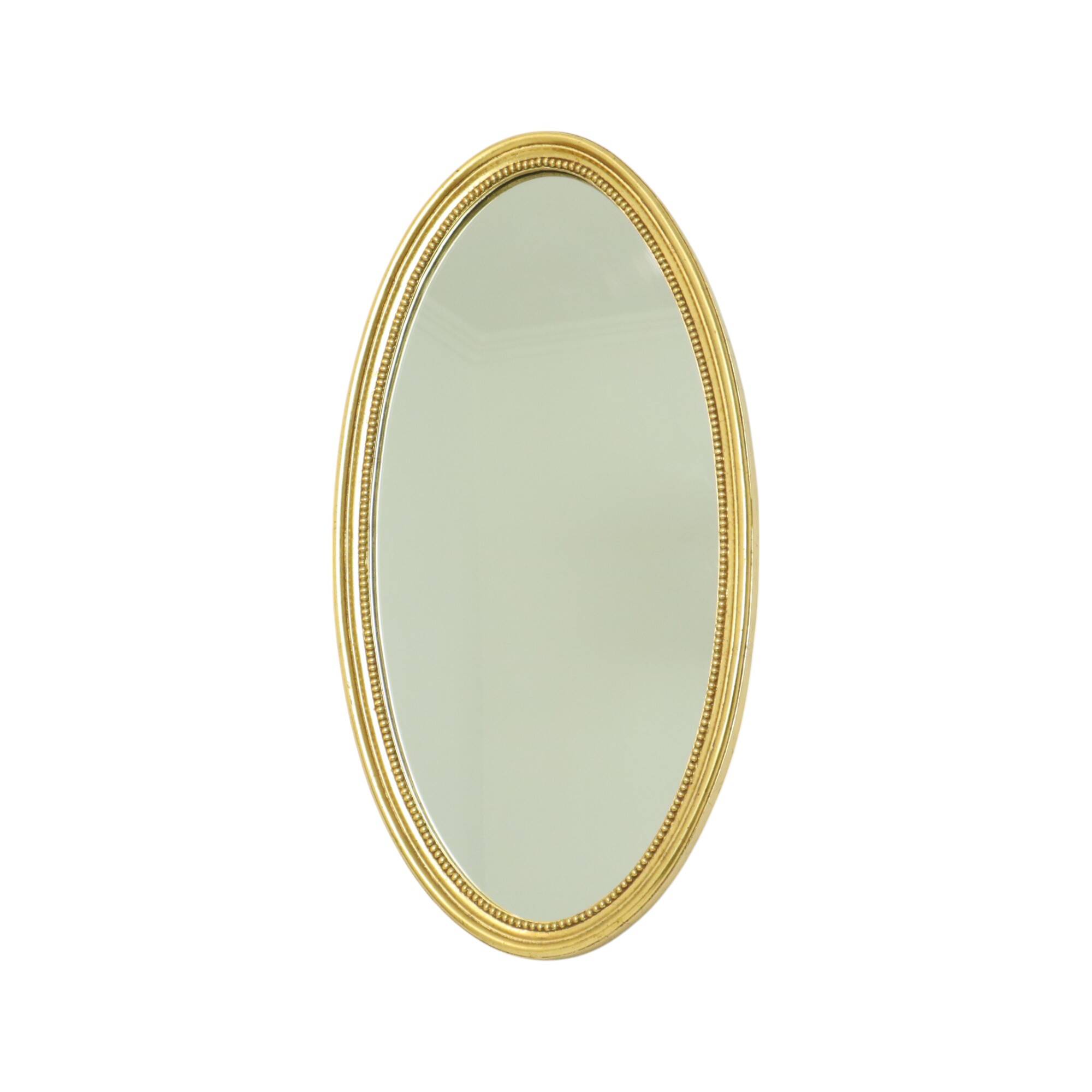 Large Oval Gold Mirror Hollywood Regency Style 70cm