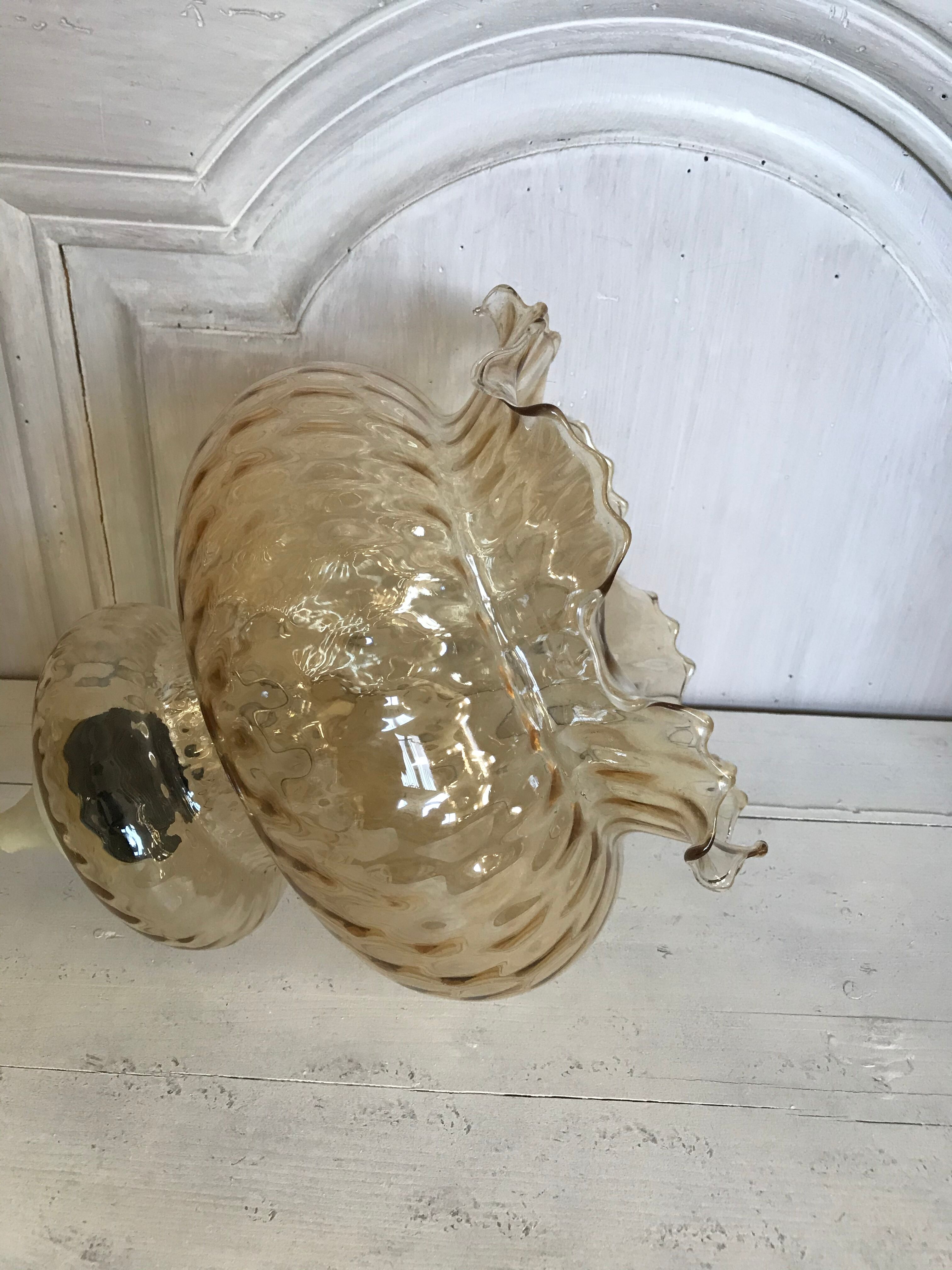 Vintage amber glass hanging