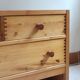 Low pine chest of drawers from the 1970s with 3 drawers.