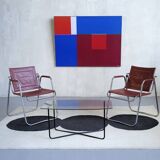 Pair of Tubauto armchairs Jacques Hitier/Tubauto France 1950