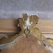 Antique gilded stucco mirror – Louis XV rococo style – 42 cm