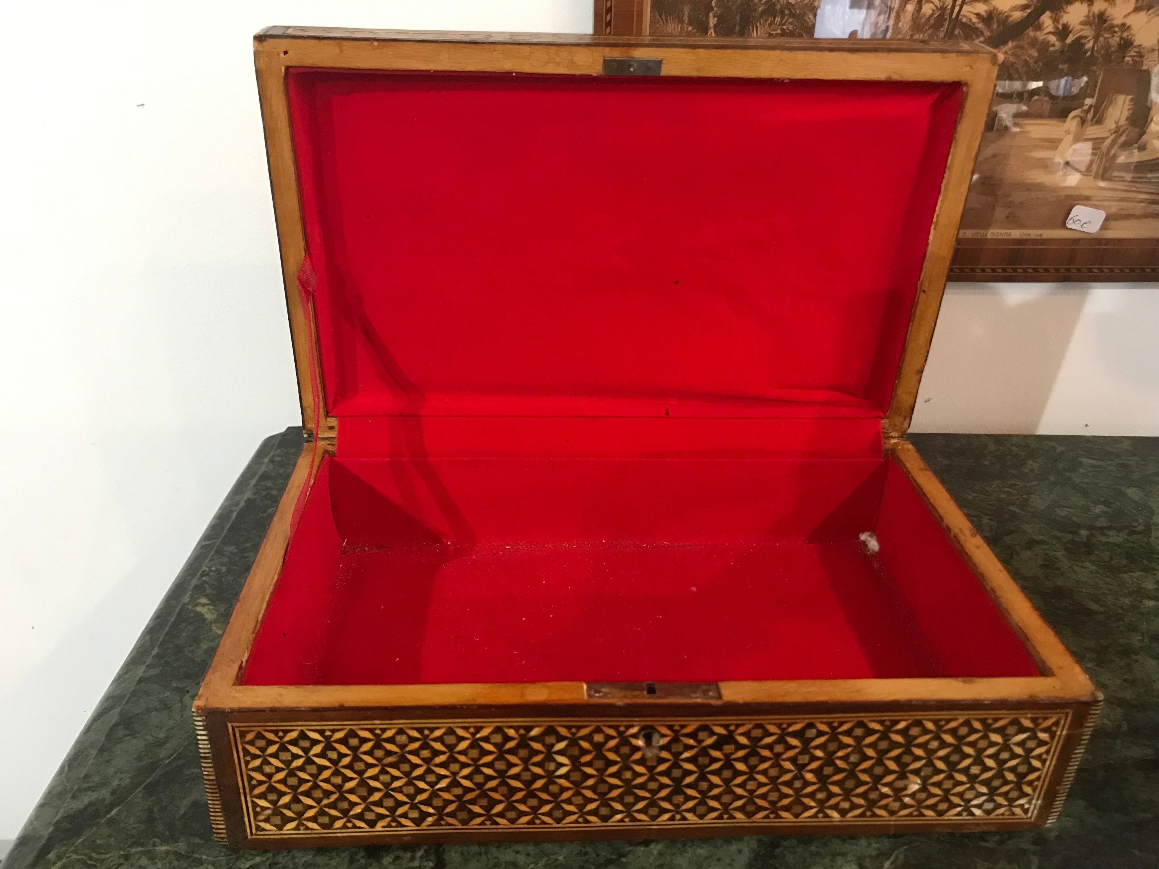 Old box in marquetry