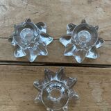 Set of 3 Pierre d'Avesn style glass candle holders