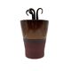 Mid-century Modern style brown artistic ceramic vase, Gabriele Bucci Italy