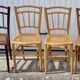 Set of 4 canned bistro chairs, early twentieth century