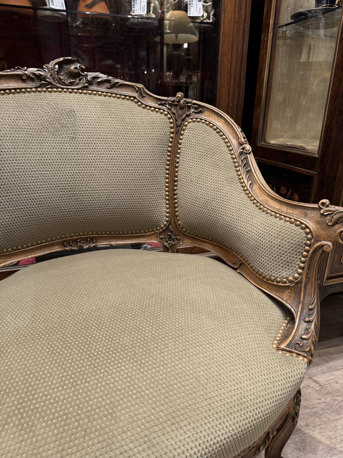 Walnut marquise armchair