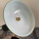 Vintage pendant lamp in electrified green opaline to nine