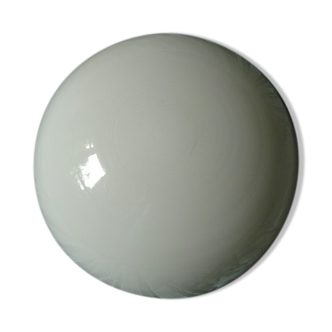 Ceiling lamp in opaline half-moon 1950 diameter: 20cm.