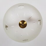 Gilt bronze pendant glass globe cised Napoleon style 3