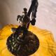 large wrought iron work lamp Andalusian style 1900 marbled opaline,,,, 49x25 magnificent and rare