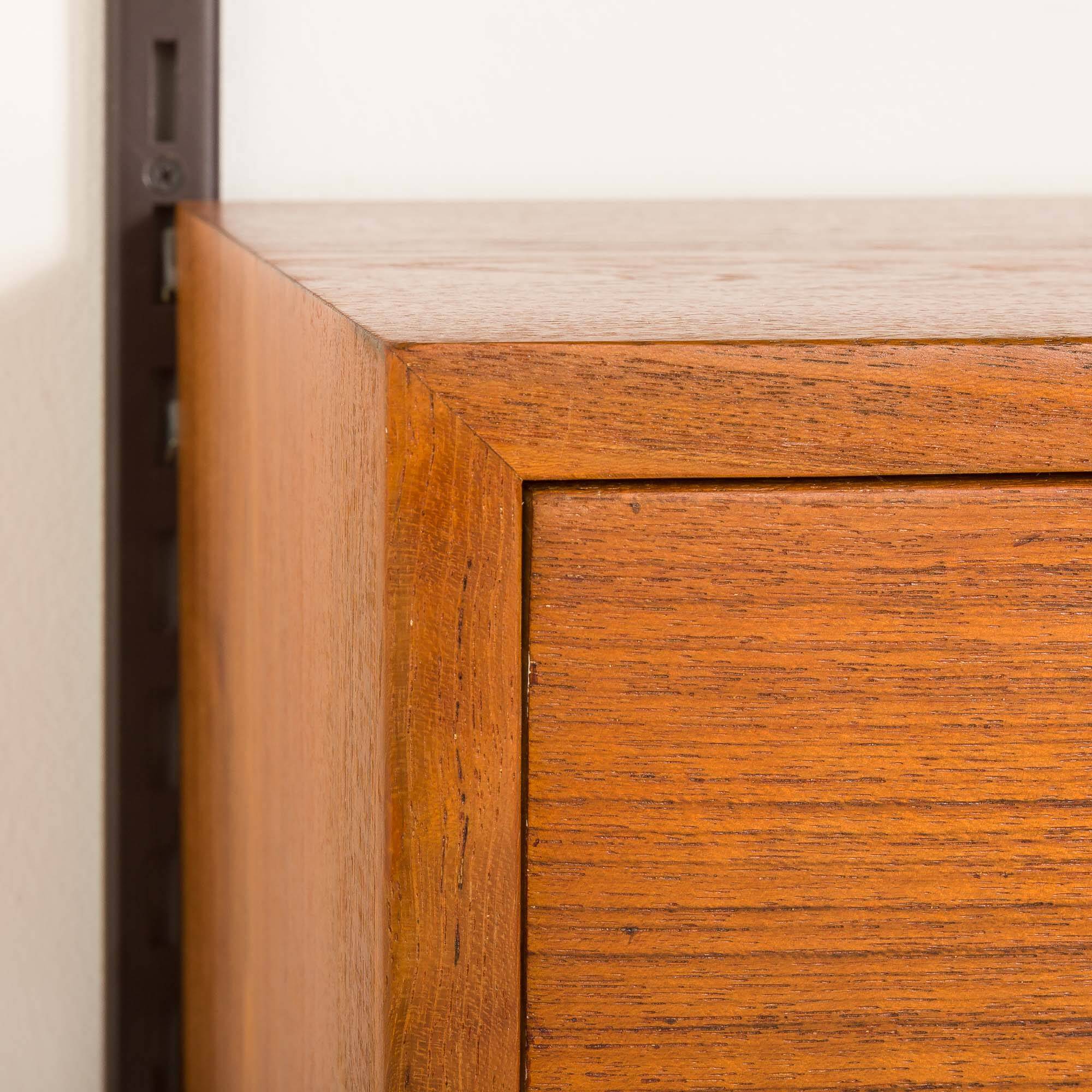Kai Kristiansen teak wall unit with a console for FM Mobler, 1960s