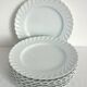 Set of 8 white twisted porcelain dinner plates Limoges Haviland