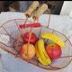 Basket of fruits and vegetables, vintage