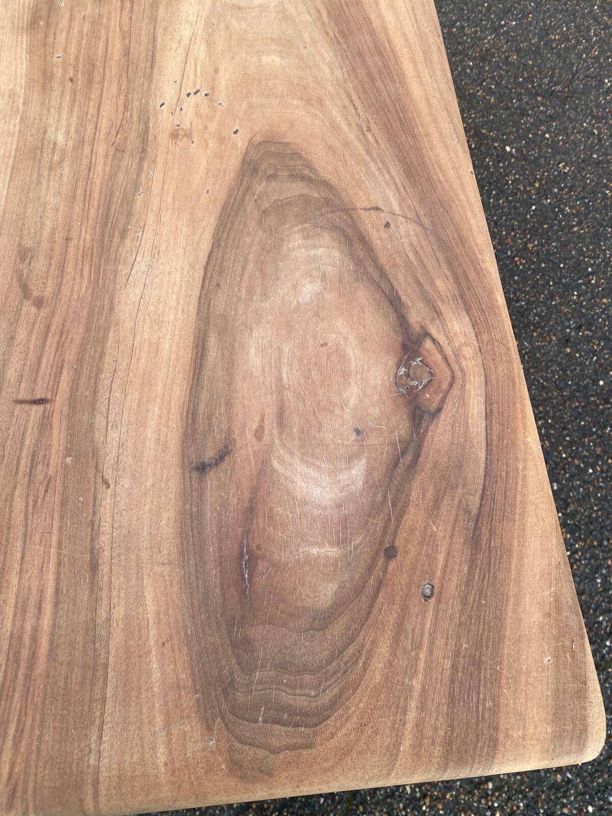 Renovated farmhouse table in solid oak from the 18th century with drawer, 150cm.