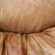 Two-seater leather pouf sofa by Raphaël Raffel for Honoré Paris