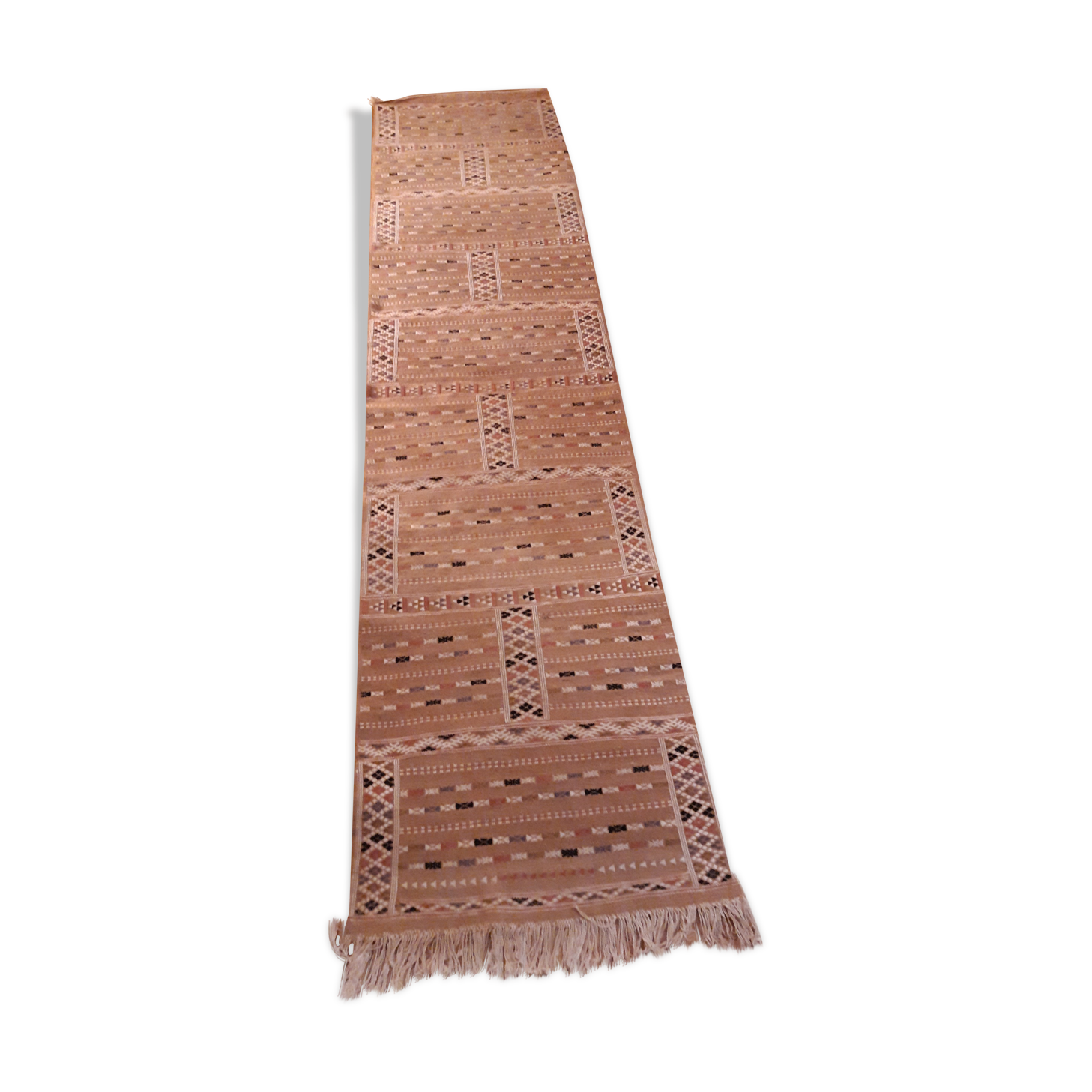 Moroccan wool hallway rug 63x295cm