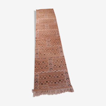 Moroccan wool hallway rug 63x295cm