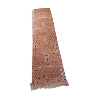 Moroccan wool hallway rug 63x295cm