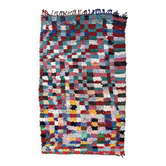 Tapis Marocain Boucherouite coloré - 141 x 237 cm