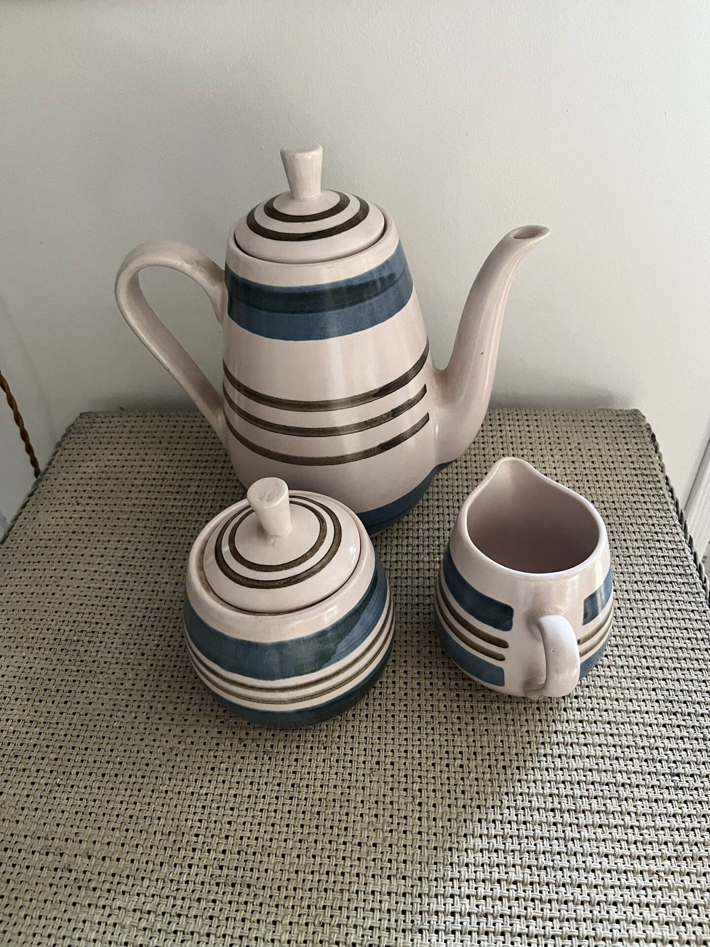 Teapot, sugar bowl, milk jug