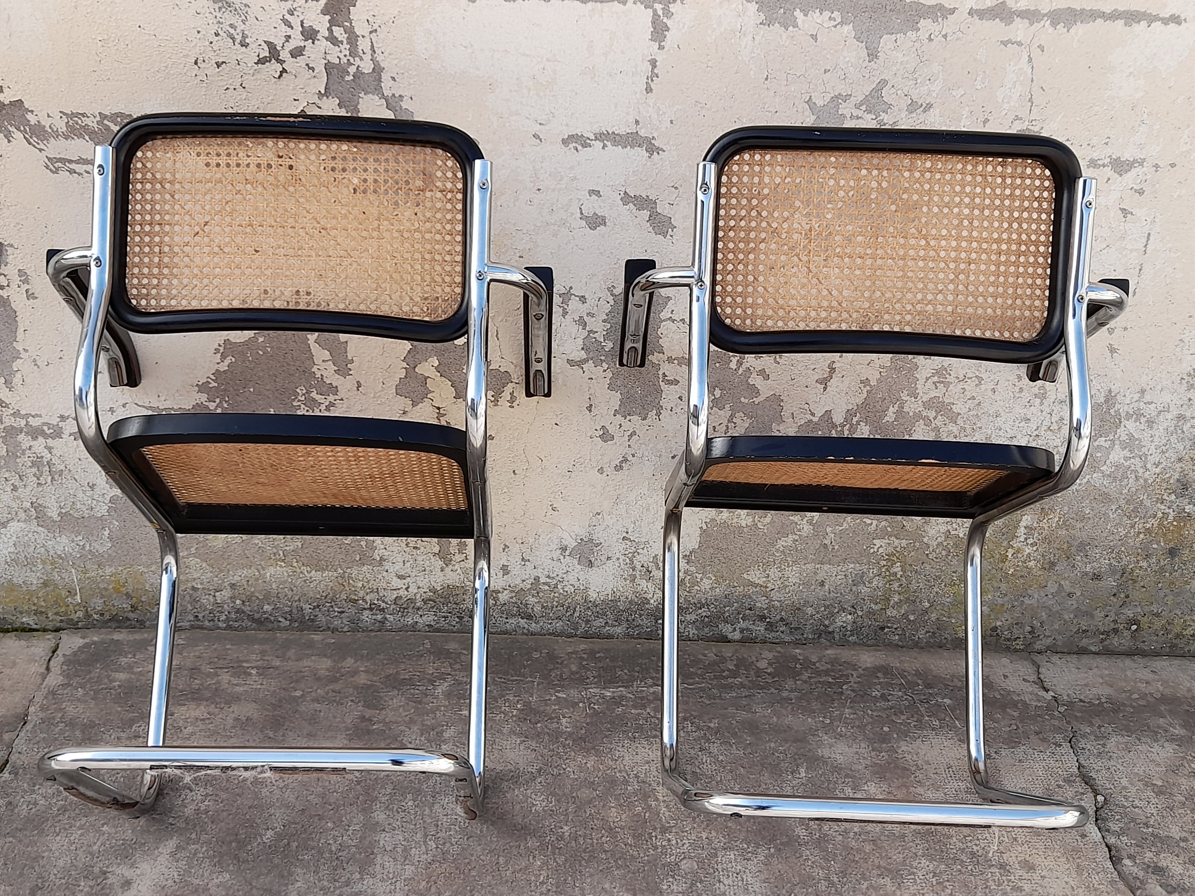 Paire de fauteuils B64 Cesca de Marcel Breuer