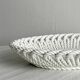 Woven white porcelain bread basket
