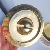 Vintage ice bucket with a magnifying effect – golden lid, 1970.