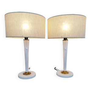 Paire de lampes laquées