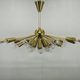 Kamenický Šenov 28-Light Brass Sputnik Chandelier, Czechoslovakia, 1970s