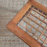 Pine and glass coffee table