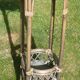 Side table in rattan and bamboo