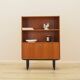 Danish teak-veneered bookcase with a bar and adjustable shelves, 1970s.