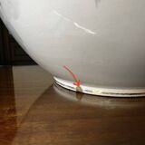 Large Verbanum Stone Laveno cache-pot, floral decoration "Roses" in earthenware ceramic, ca 1900