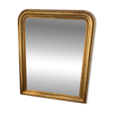 Large Louis-Philippe gilded mirror with gold leaf