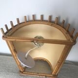 Pair of vintage bamboo wall lights