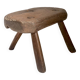 Brutalist Tripod Foot Stool Solid Wood