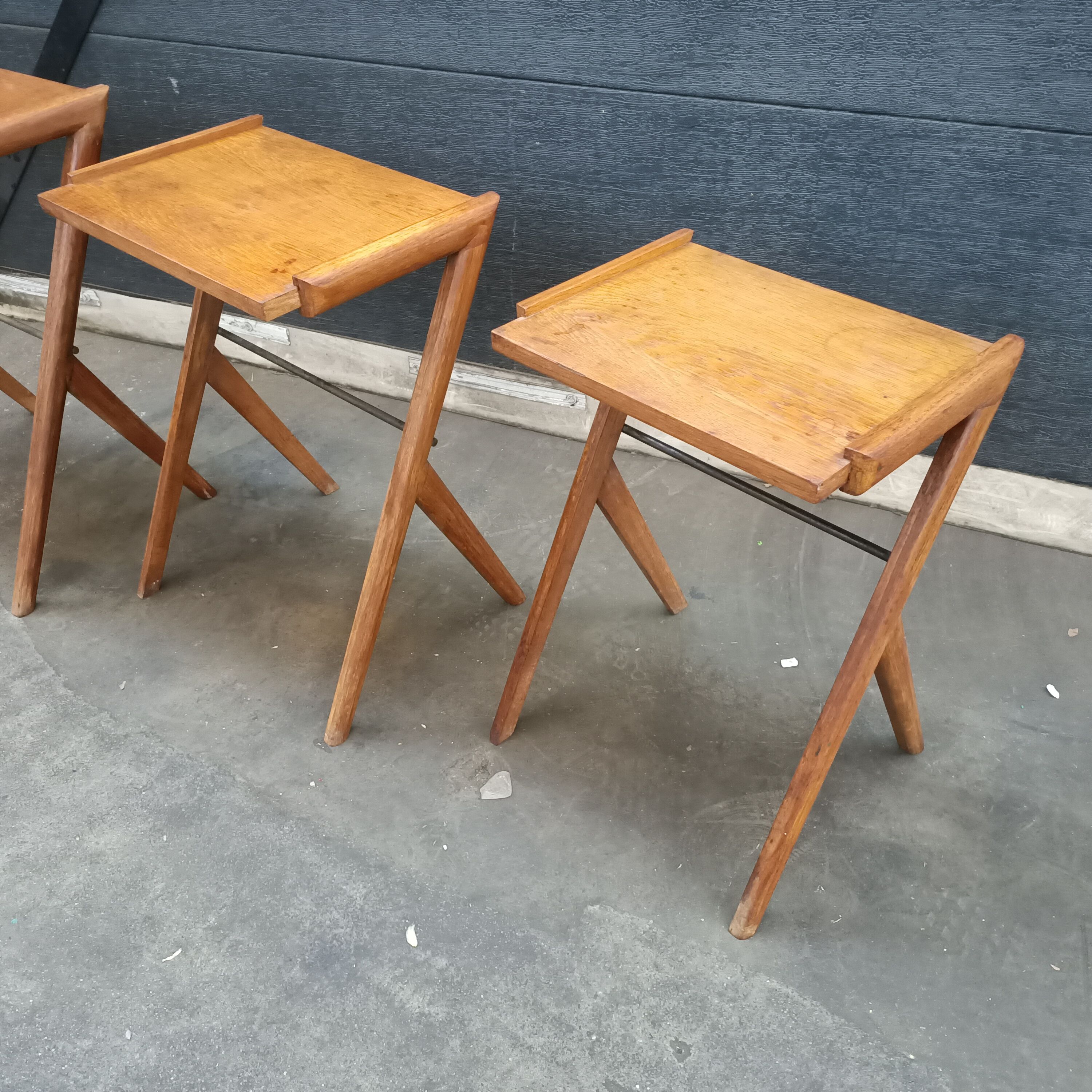 Tables Gigognes en Noyer by Bengt Ruda, Sweden, 1950s, Set of 3