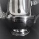 Tea and coffee set on tray, in silver metal Ercuis Goldsmith