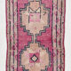 Tapis pastel rose & bleu vintage 315x85cm